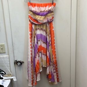 Guess Asymmetrical Cut Strapless Dress Size Small.